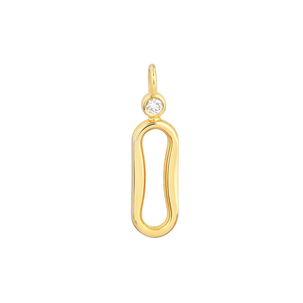 1/20tcw Diamond Oval Link Pendant - Susan Blake Jewelry