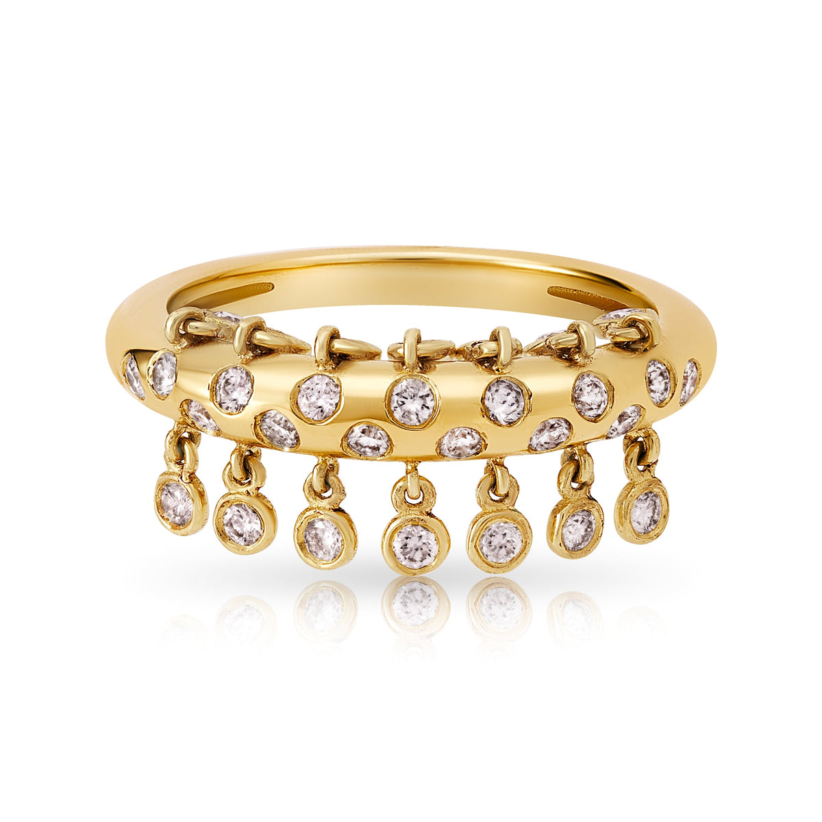 14K Gold Caviar Ring