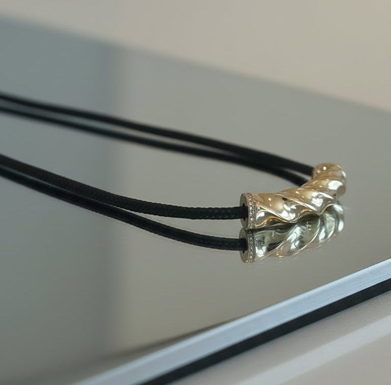 14K Twist of Gold Cord Necklace, alternate view 3