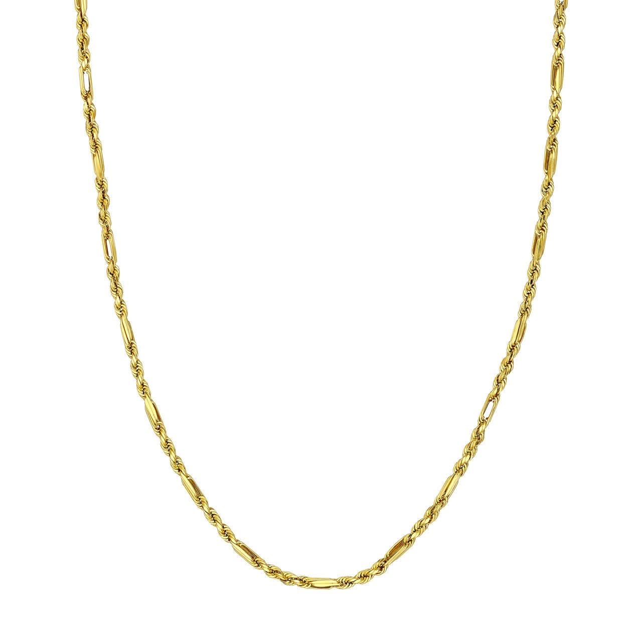 D/C Hollow Figarope Milano Chain 30in Susan Blake Jewelry