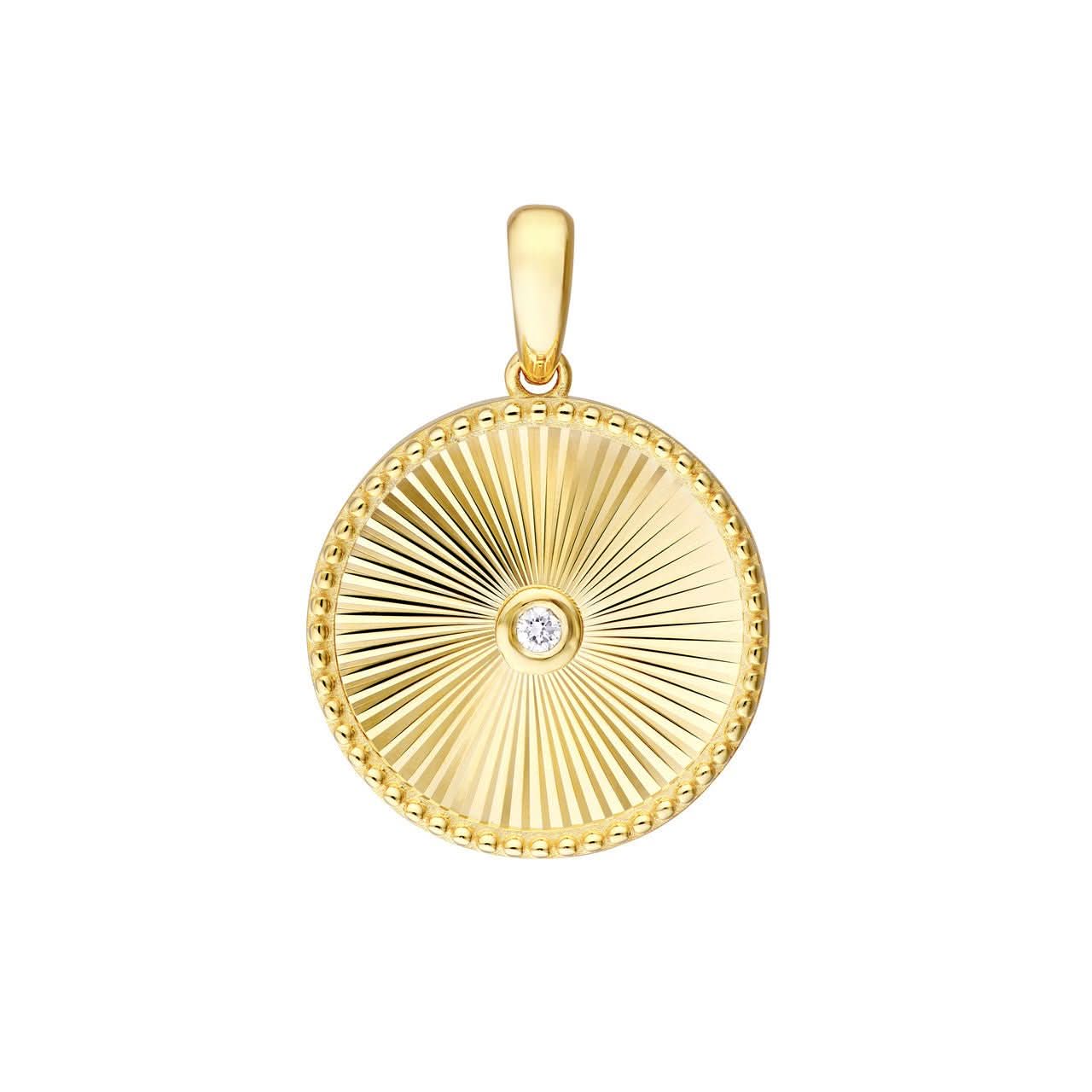 3pt Diamond Round Radiant Pendant - Susan Blake Jewelry