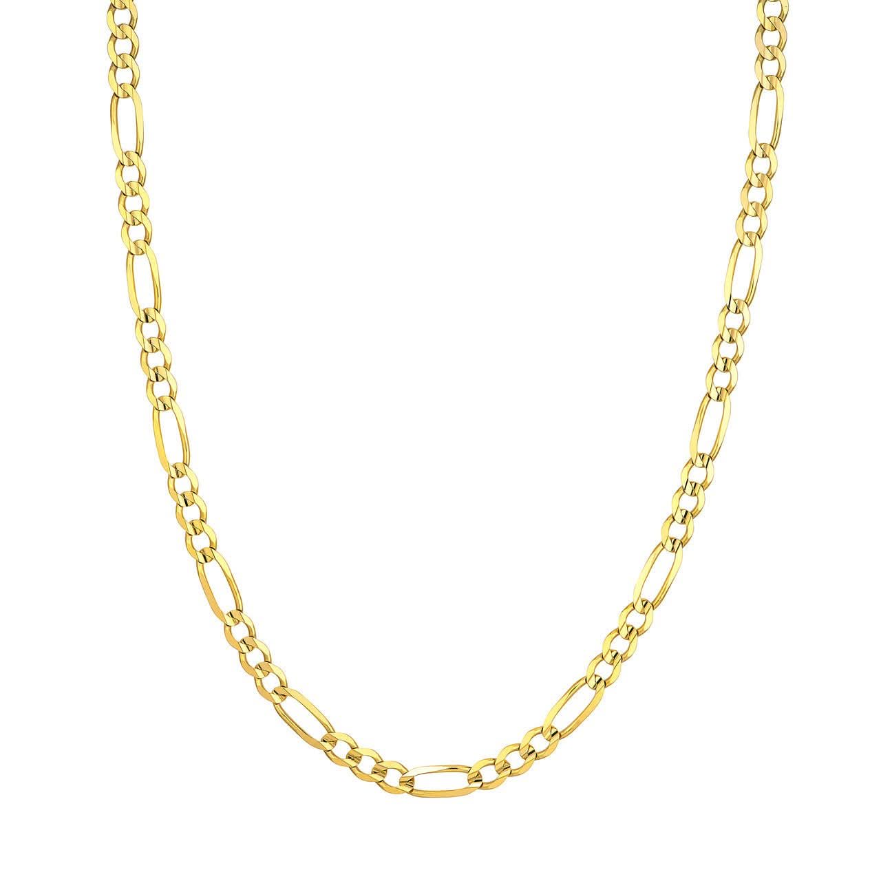 5.8mm Light Concave Figaro Chain 30in - Susan Blake Jewelry
