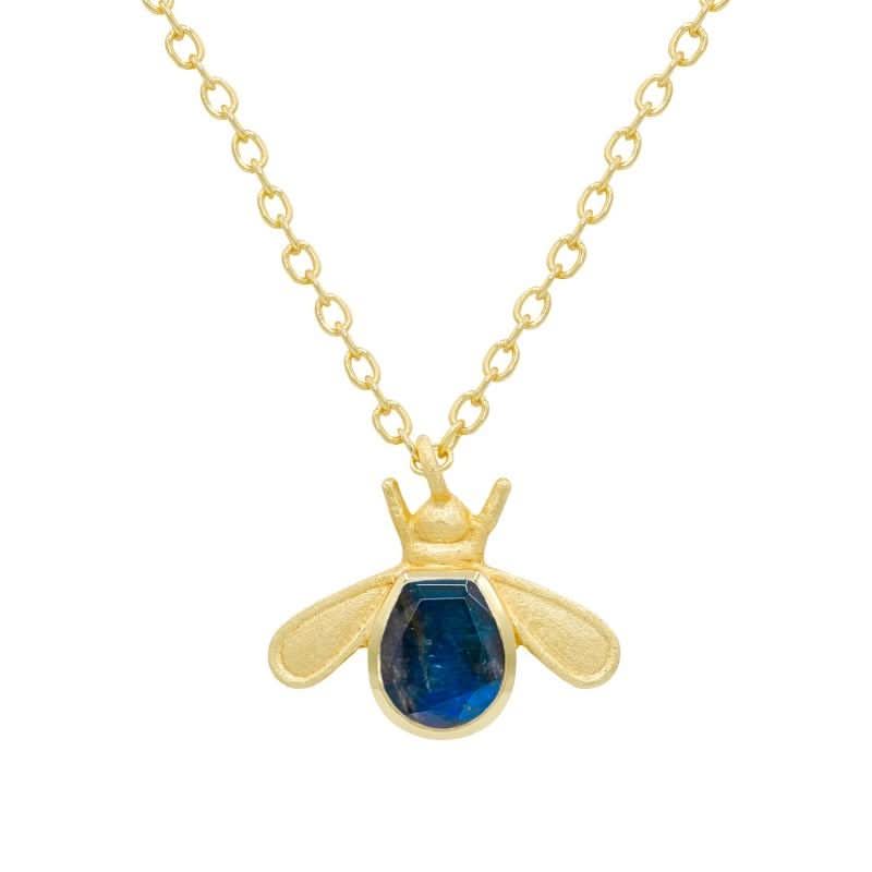 Gold Bee Charm Necklace - Susan Blake Jewelry