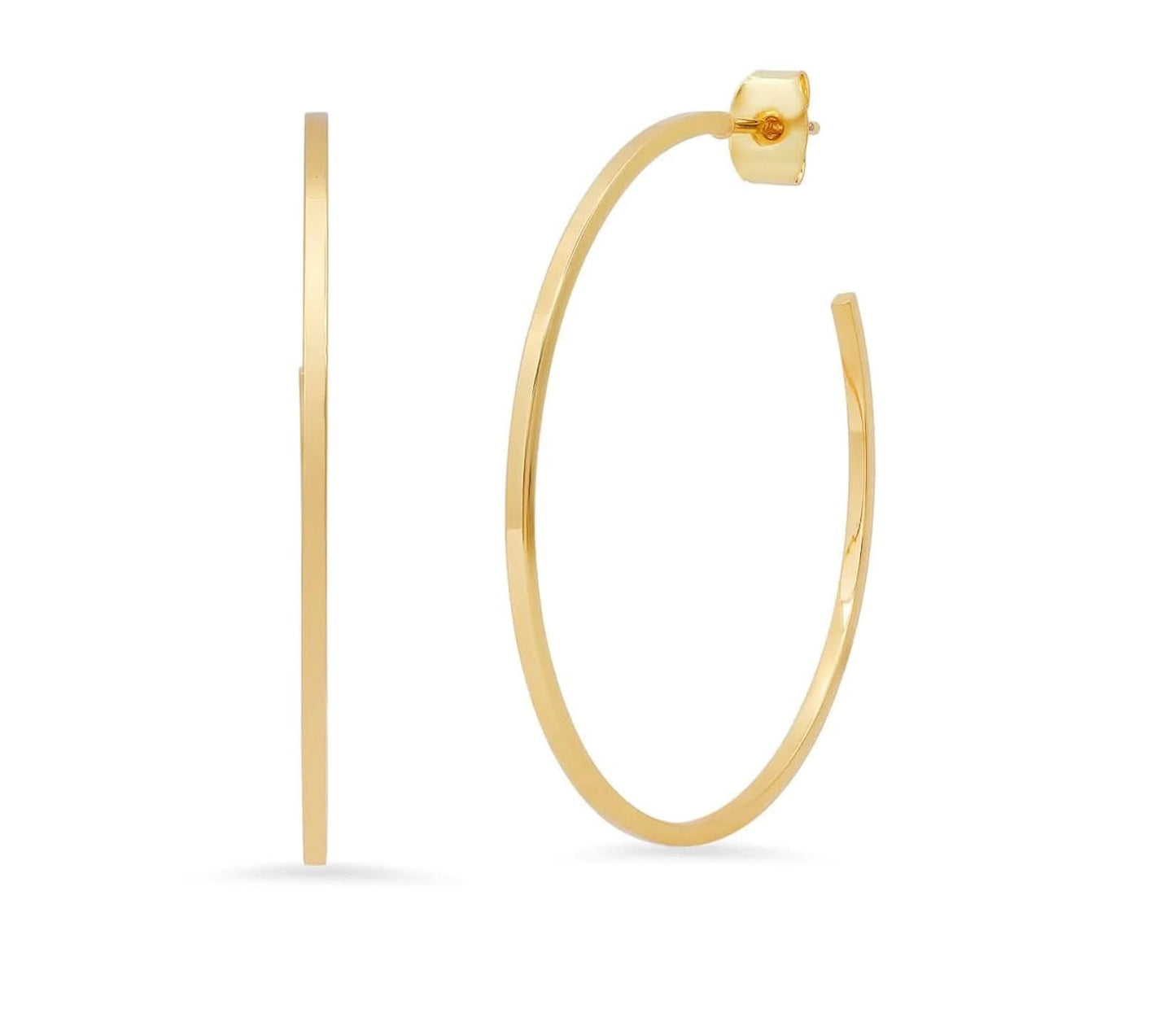 Large Square Edge Hoop - Susan Blake Jewelry