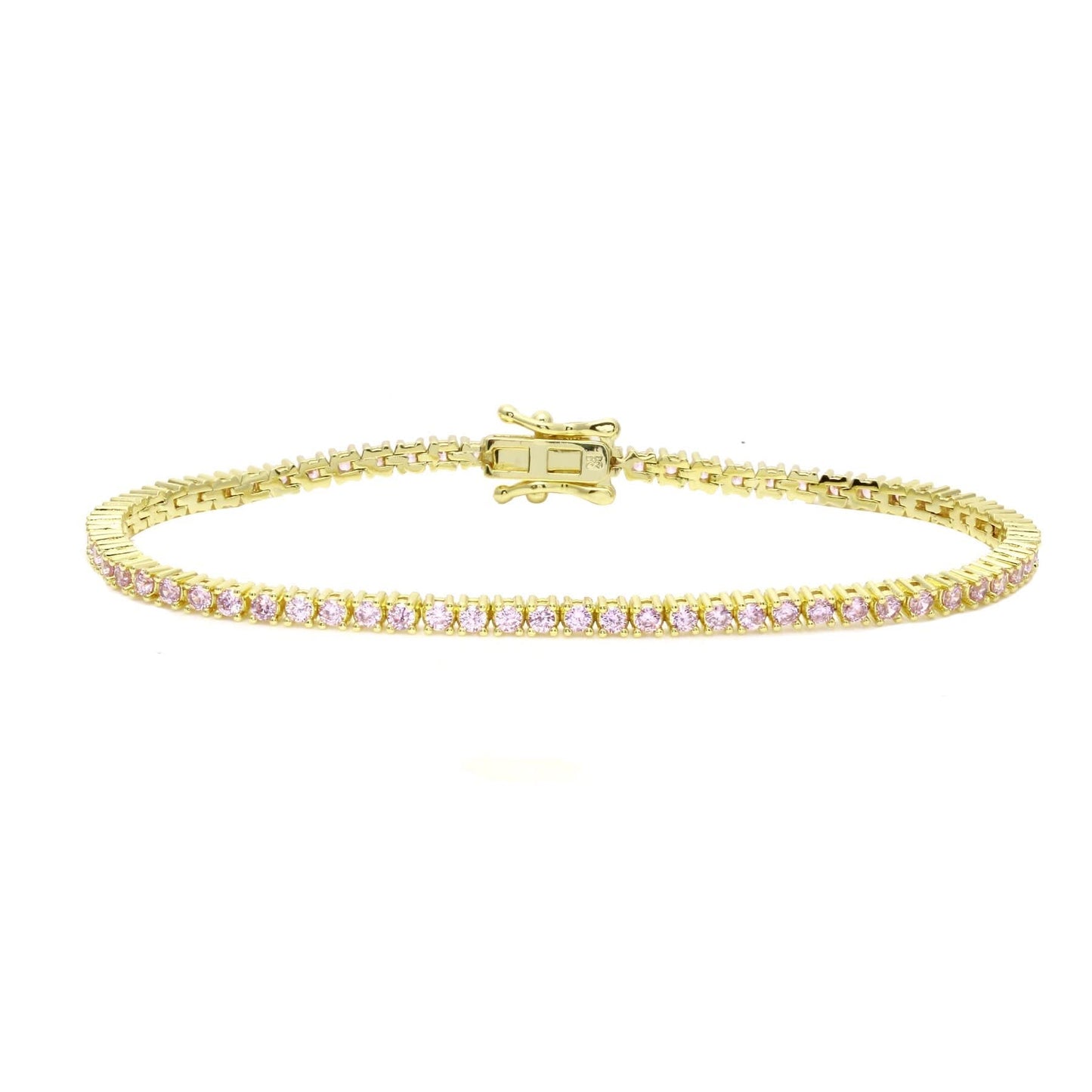 Pink Thin Tennis Bracelet - Susan Blake Jewelry
