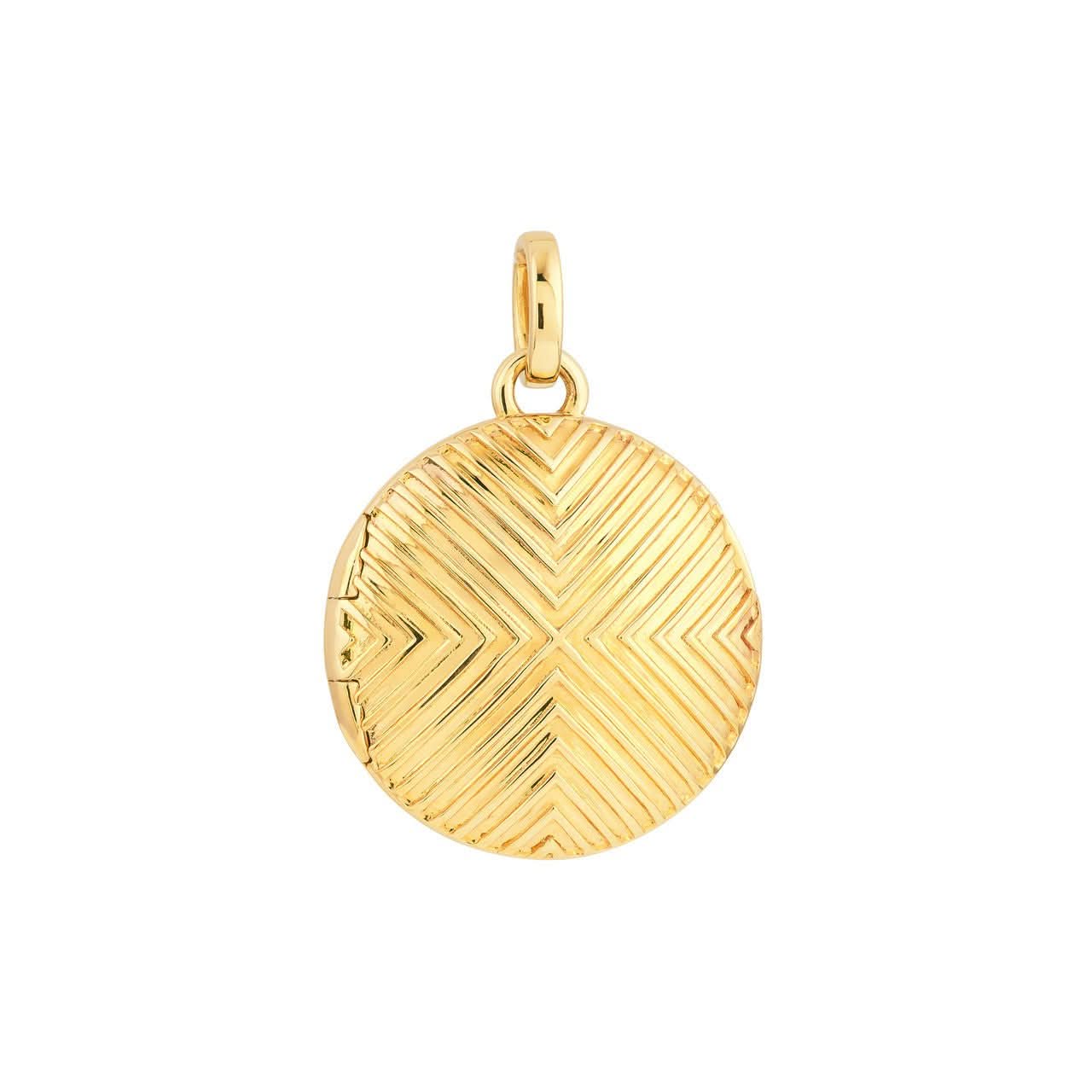 Textured Circle Locket - Susan Blake Jewelry