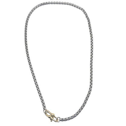 Mixed metal charm bar necklace 