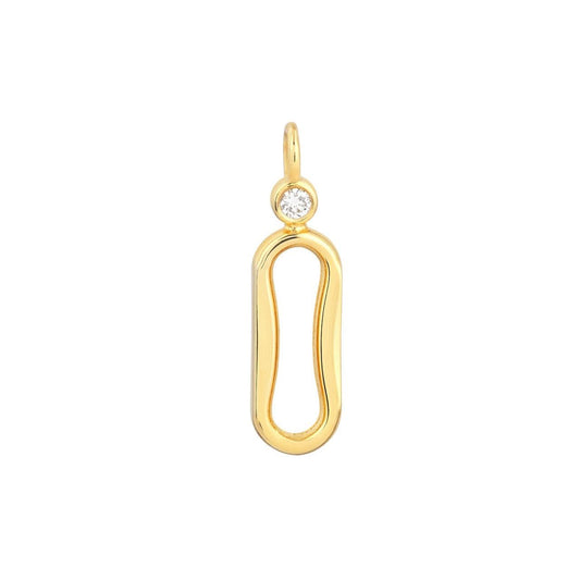 1 and 20tcw Diamond Oval Link Pendant