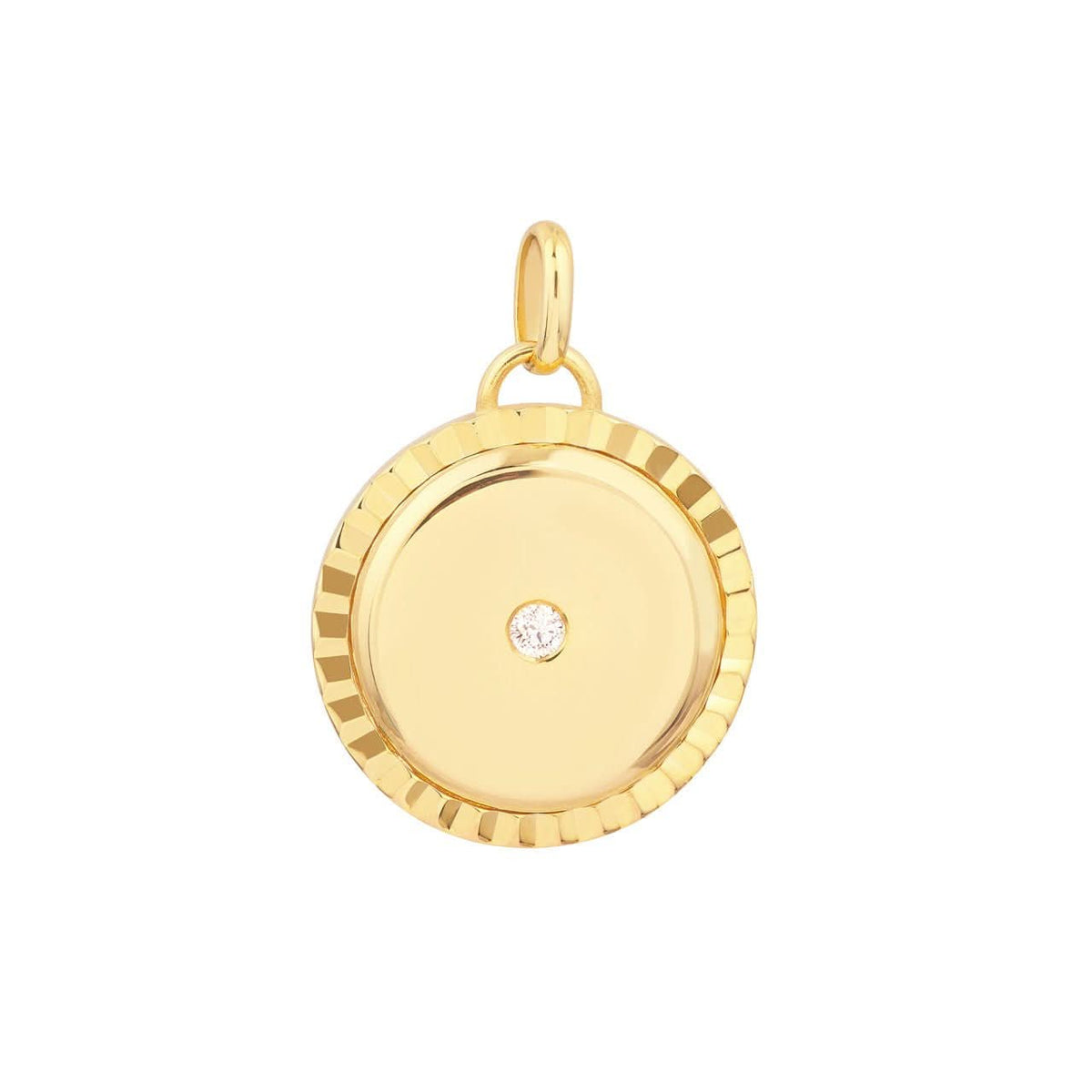 1 and 20tcw Diamond Round Pendant