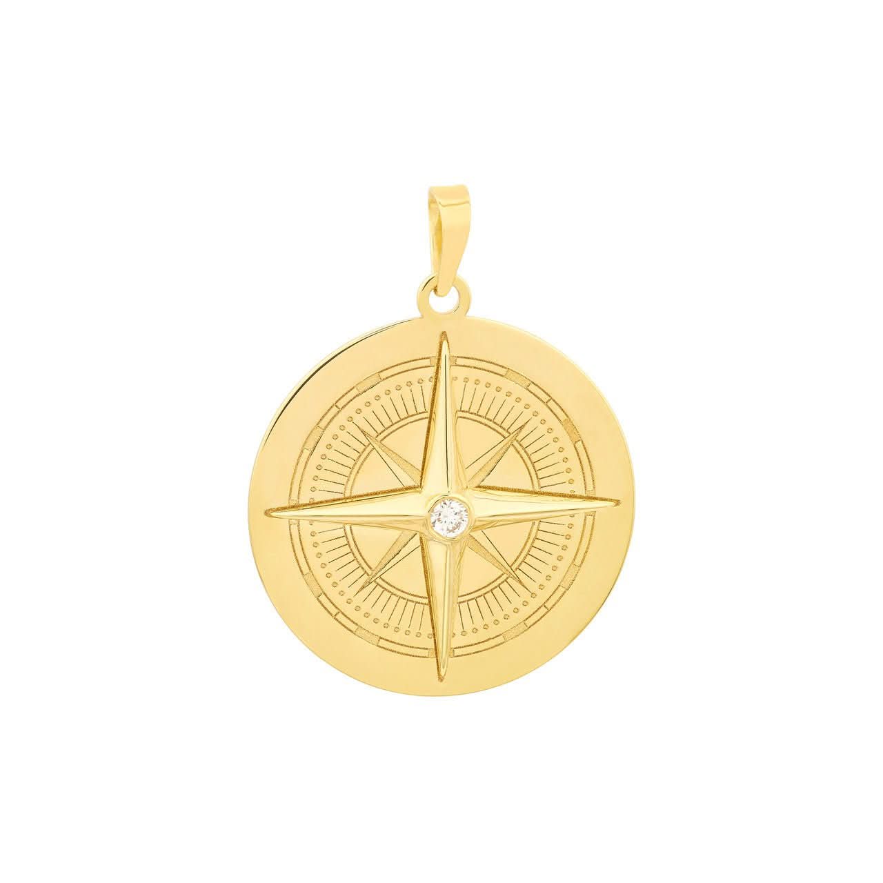 1/20tcw Diamond Compass Pendant - Susan Blake Jewelry