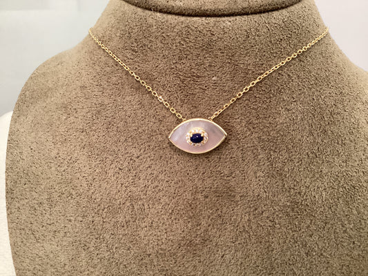 MOP evil eye necklace