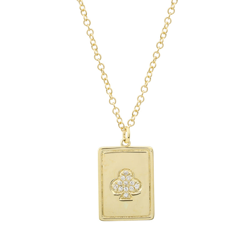 14K Yellow Gold Diamond Necklace