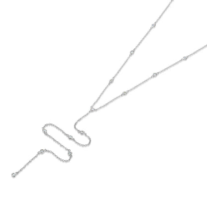 14K Diamond by The Yard Lariat Necklace (26.5"), alternate view 2