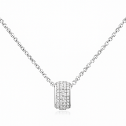 14K Gold 4-Row Pave Diamond Rondelle, alternate view 2