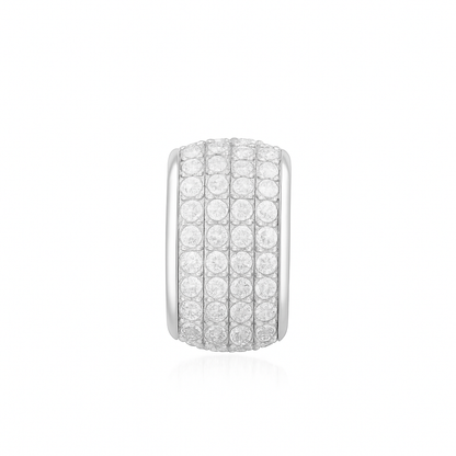 14K Gold 4-Row Pave Diamond Rondelle, alternate view 4