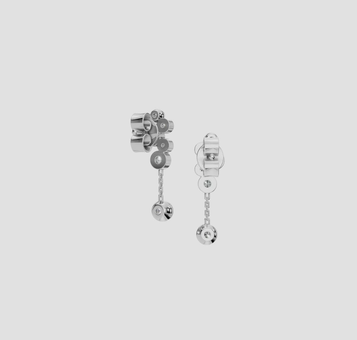 14K Gold Bezel-Set Diamond Cascade Drop Earrings (.24ctw Lab Grown), alternate view 7
