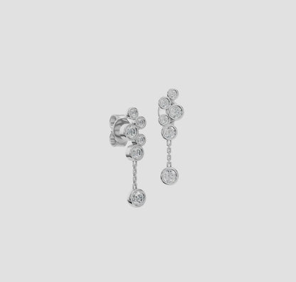 14K Gold Bezel-Set Diamond Cascade Drop Earrings (.24ctw Lab Grown), alternate view 8