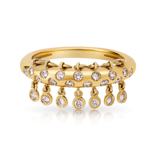 14K Gold Caviar Ring