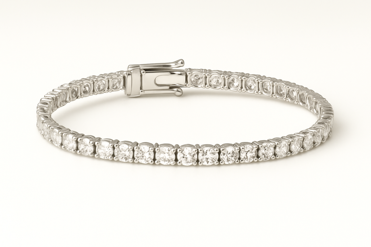 14k Gold Classic Lab Diamond Tennis Bracelet, alternate view 2