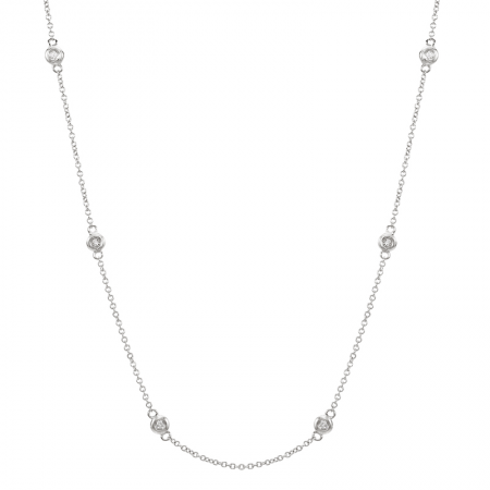 14K Gold Diamond By Yard Necklace - 0.18 ctw, alternate view 5