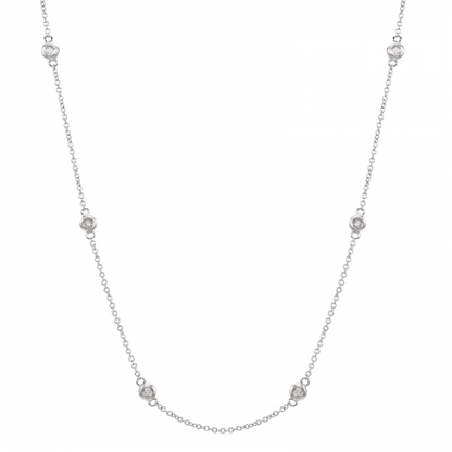 14K Gold Diamond By Yard Necklace - 0.18 ctw, alternate view 6