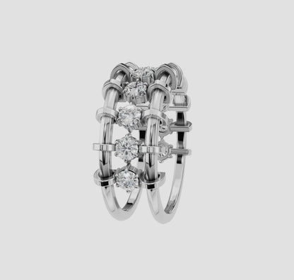 14K Gold Diamond Cage Ring (.70ctw Lab Grown), alternate view 6
