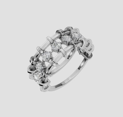 14K Gold Diamond Cage Ring (.70ctw Lab Grown), alternate view 7