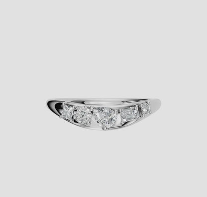 14K Gold Dome Multi-Shape Diamond Ring (.32ctw Lab Grown), alternate view 5