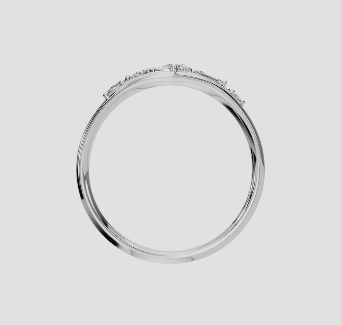 14K Gold Dome Multi-Shape Diamond Ring (.32ctw Lab Grown), alternate view 8