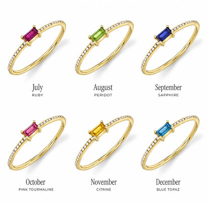 14K Gold Milestone Stacking Ring, alternate view 6