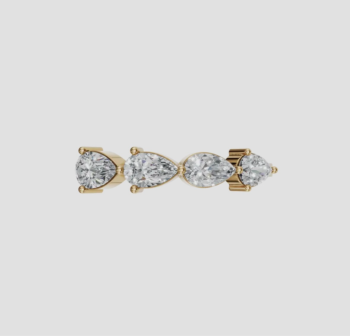 14k Gold Pear Cut Lab Diamond Ring (0.70ctw), alternate view 10