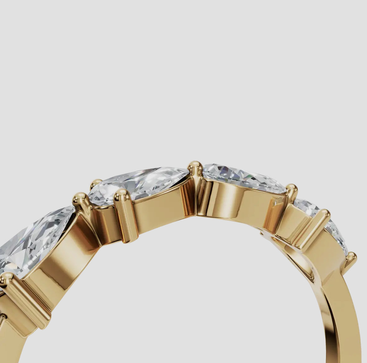 14k Gold Pear Cut Lab Diamond Ring (0.70ctw), alternate view 4