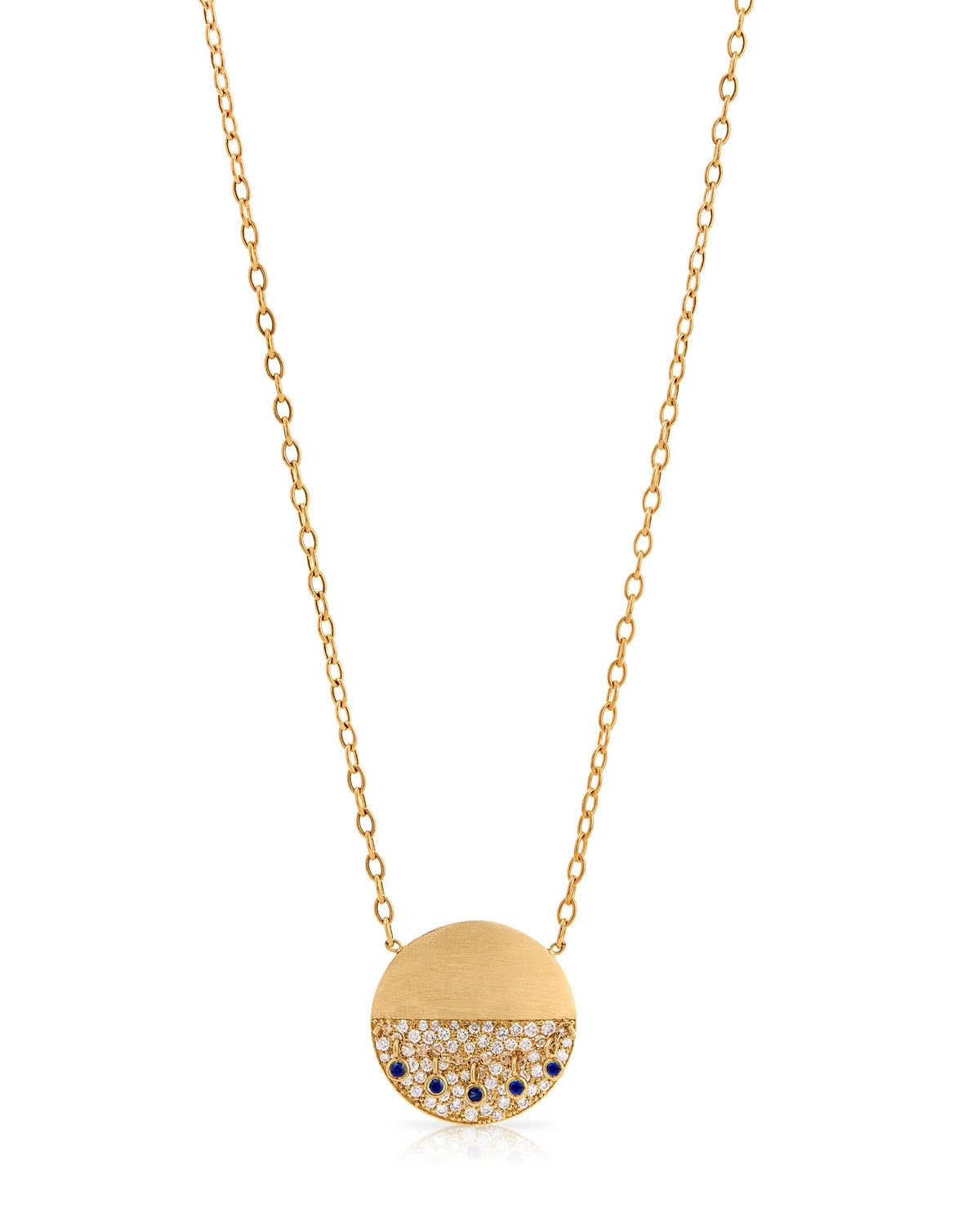 14K Gold Round Hemline Medallion