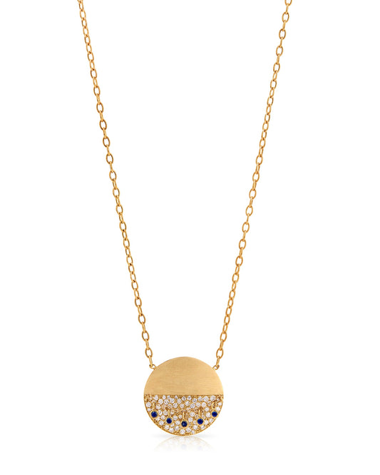 14K Gold Round Hemline Medallion