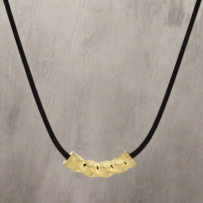 14K Twist of Gold Cord Necklace, alternate view 2