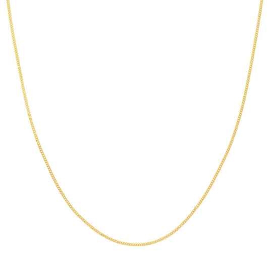 14K Yellow Gold 1.4mm Curb Chain with Lobster Lock - Susan Blake Jewelry