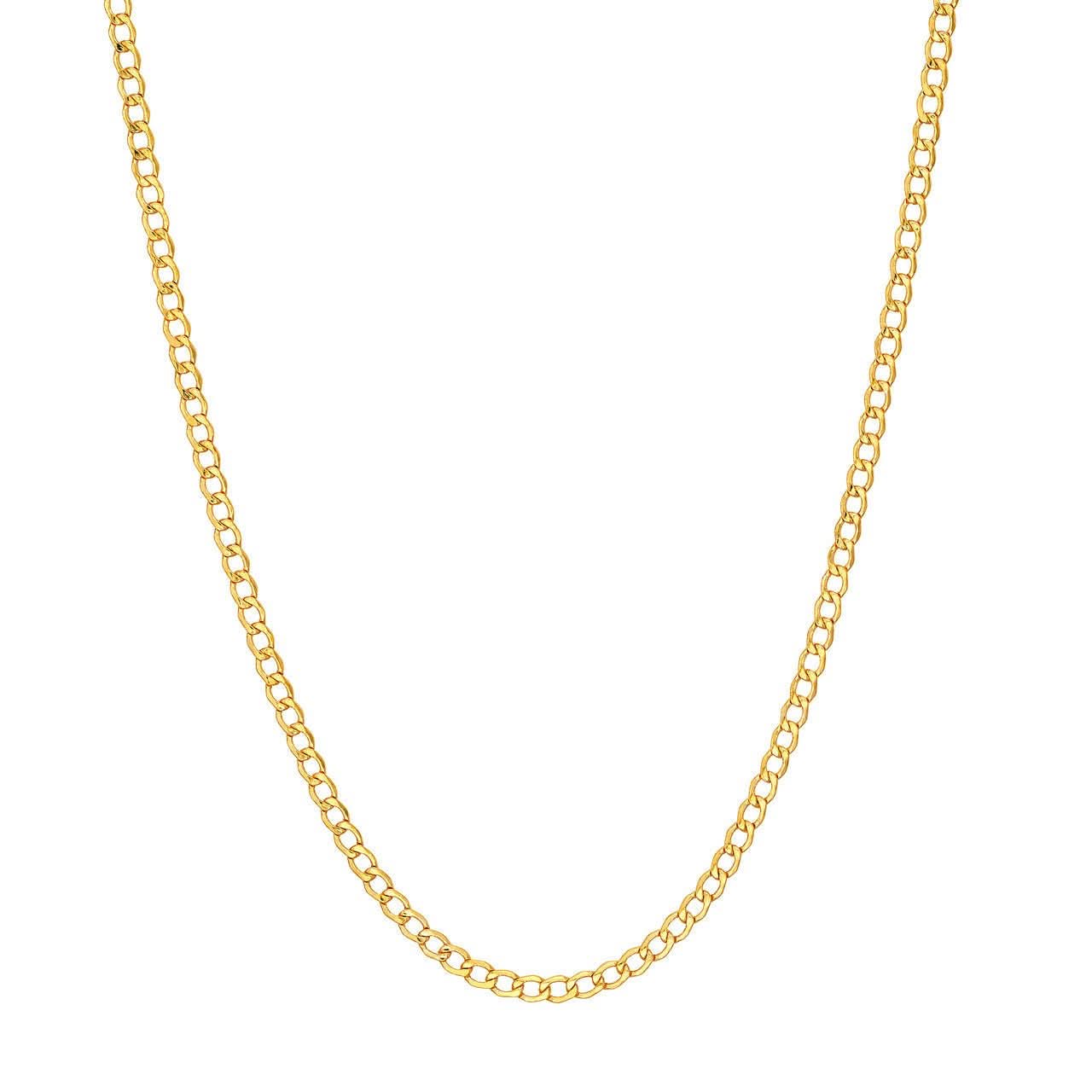14K Yellow Gold 2.25mm Curb Chain - Susan Blake Jewelry