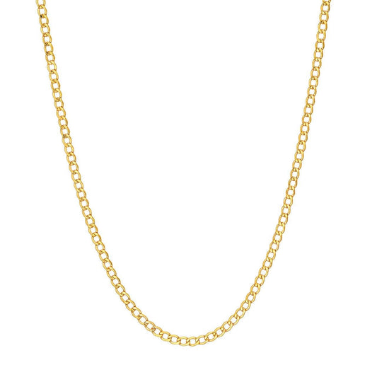 14K Yellow Gold 2.25mm Curb Chain - Susan Blake Jewelry