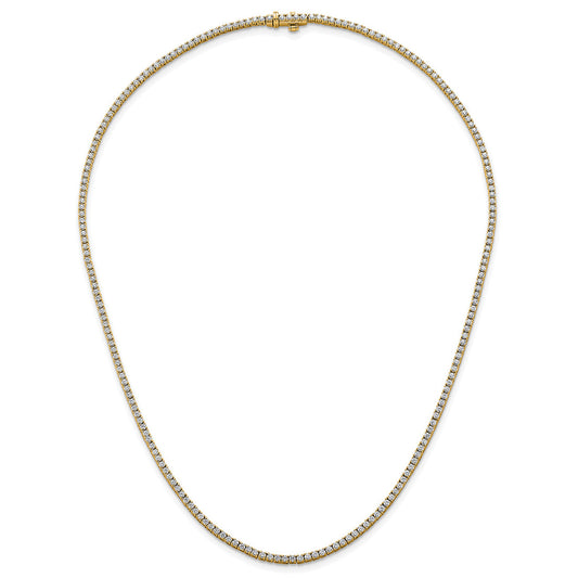 14K Yellow Gold 5.5Ct. Lab Grown Diamond Prong Set Tennis Necklace (F VS2)