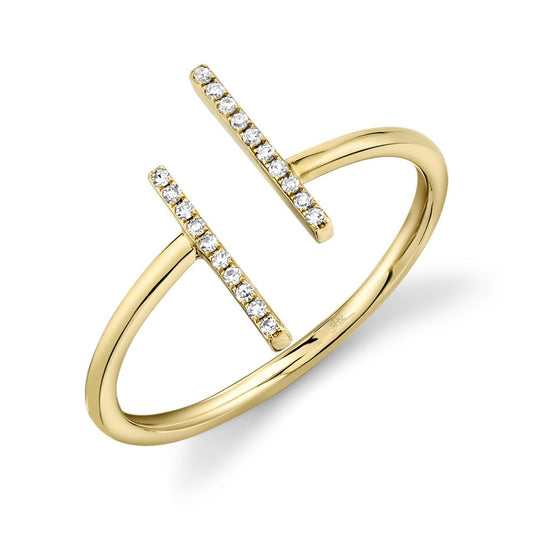 14K Yellow Gold Diamond Ring 0.06 CTW