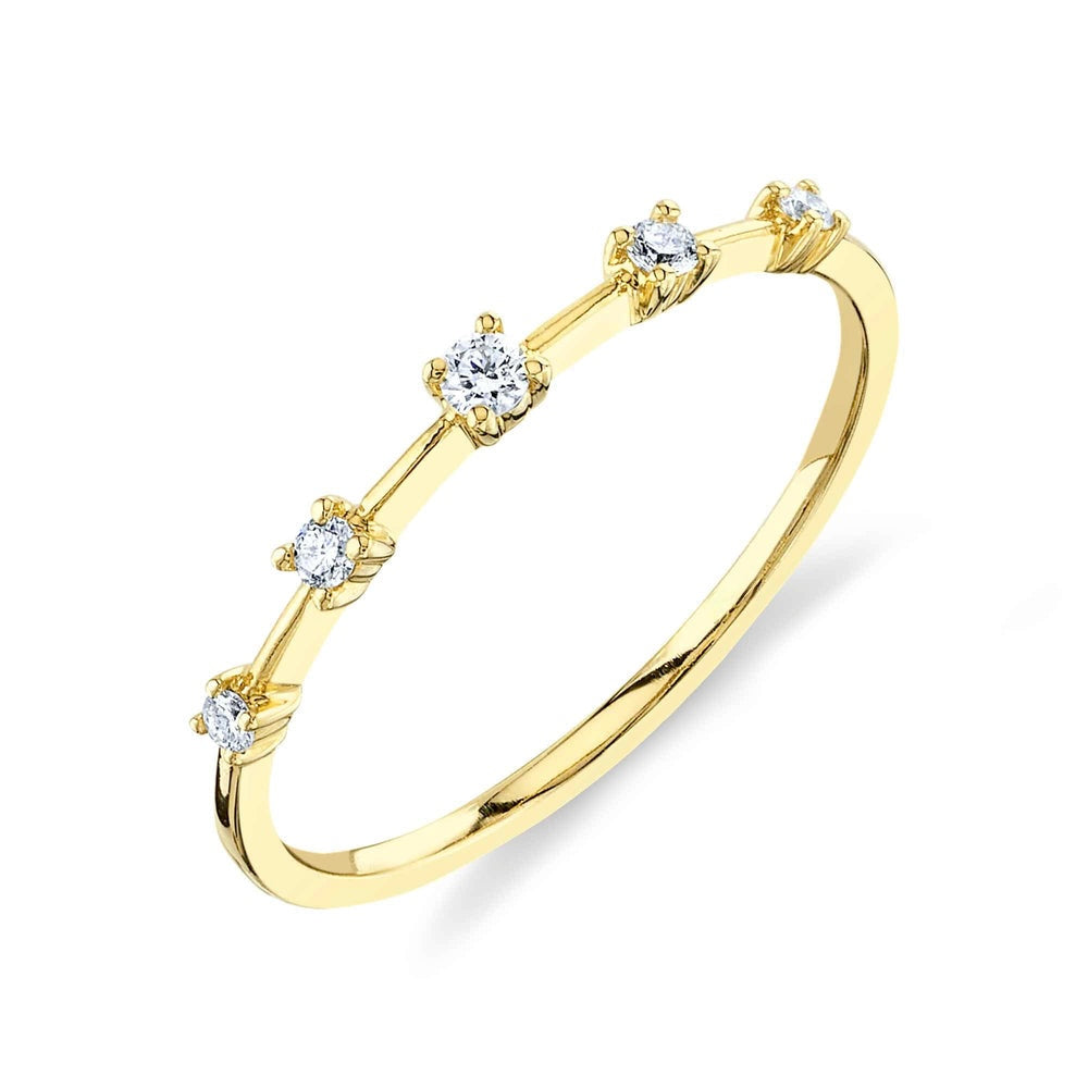 14K Yellow Gold Diamond Ring 0.10 CTW