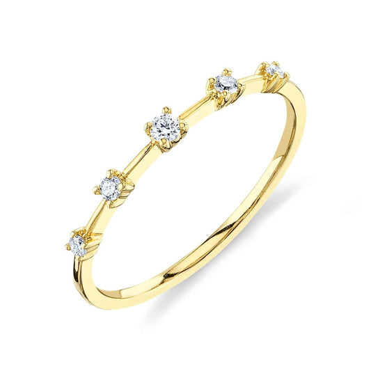 14K Yellow Gold Diamond Ring 0.10 CTW