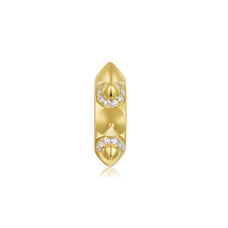 14K yellow gold diamond rondelle charms