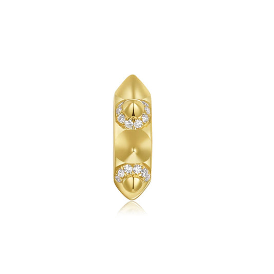 14K yellow gold diamond rondelle charms