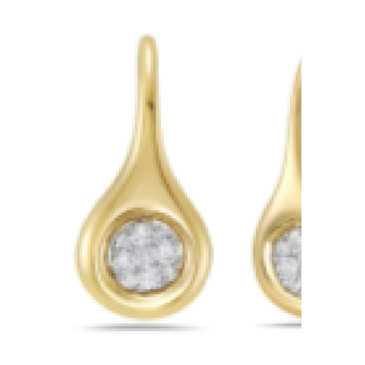 14K Yellow Gold Diamond Sculptural Drop Earrings - 0.16 ctw