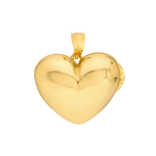 14K Yellow Gold Heart Locket