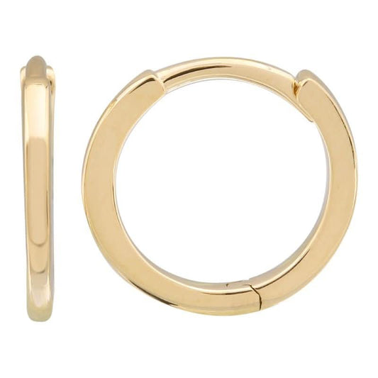 14k Yellow Gold Mini Round Eternity Huggie Earrings - Susan Blake Jewelry