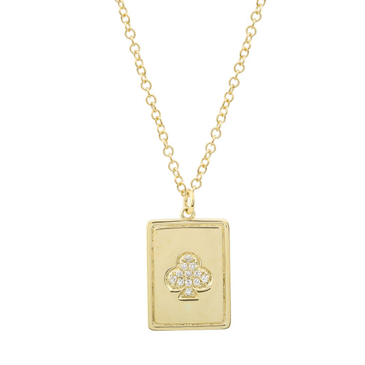 14K Yellow Gold Multi-Diamond Necklace