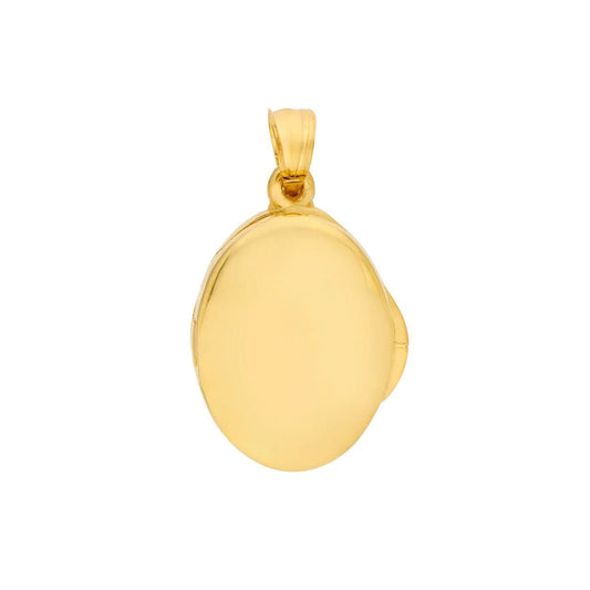 14K Yellow Gold Oval Locket