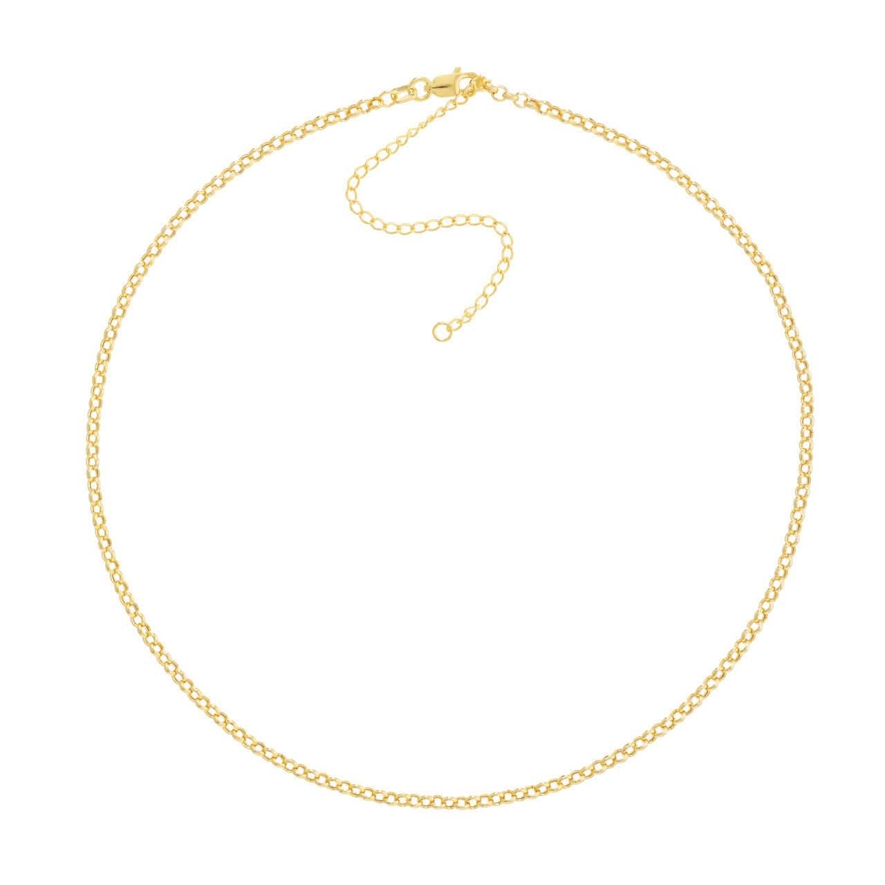 14K Yellow Gold Rolo Choker Chain - Susan Blake Jewelry